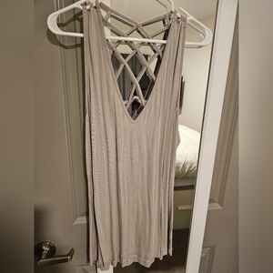 Buckle gray tank top, size XL